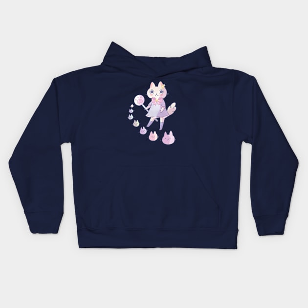 Magical Kitty Kids Hoodie by Milkkoyo